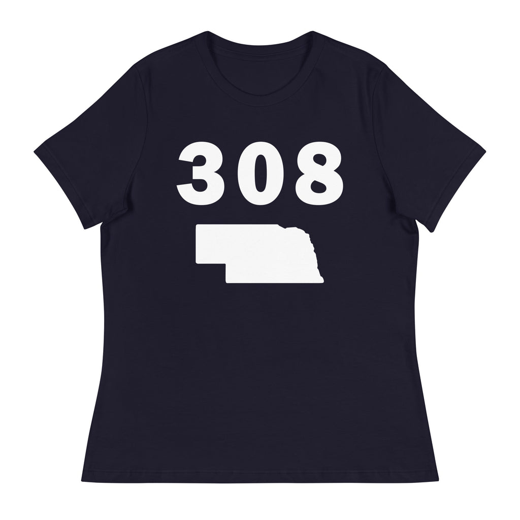 308 Area Code Women's Relaxed T Shirt