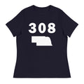 308 Area Code Women's Relaxed T Shirt