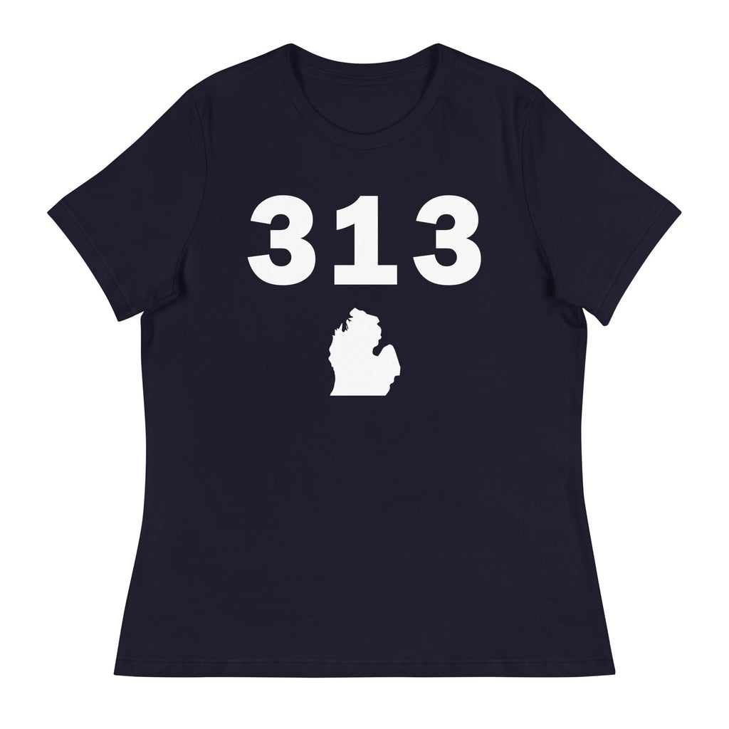 313 Area Code Women's Relaxed T Shirt