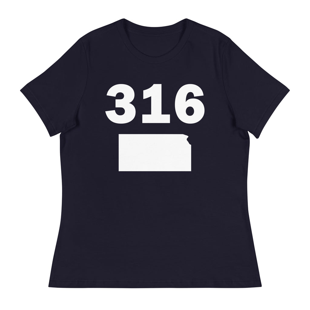 316 Area Code Women's Relaxed T Shirt