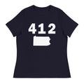 412 Area Code Women's Relaxed T Shirt