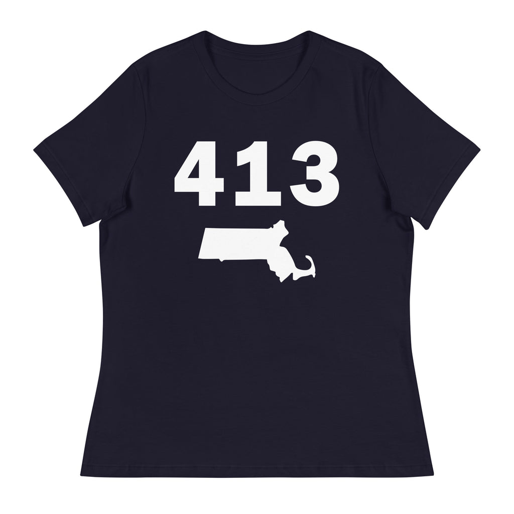 413 Area Code Women's Relaxed T Shirt