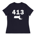 413 Area Code Women's Relaxed T Shirt