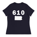 610 Area Code Women's Relaxed T Shirt
