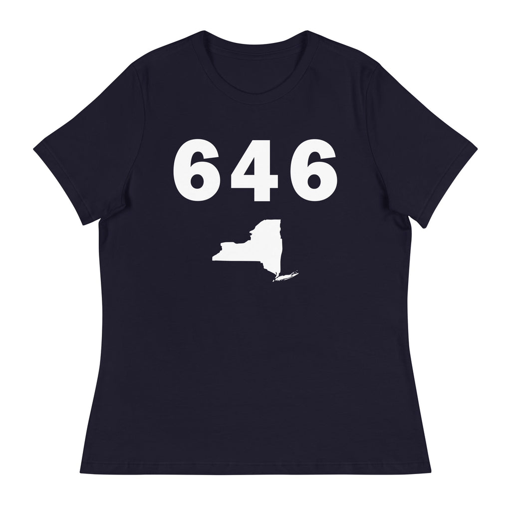 646 Area Code Women's Relaxed T Shirt