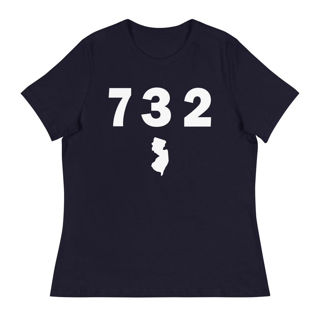 732 Area Code Women's Relaxed T Shirt